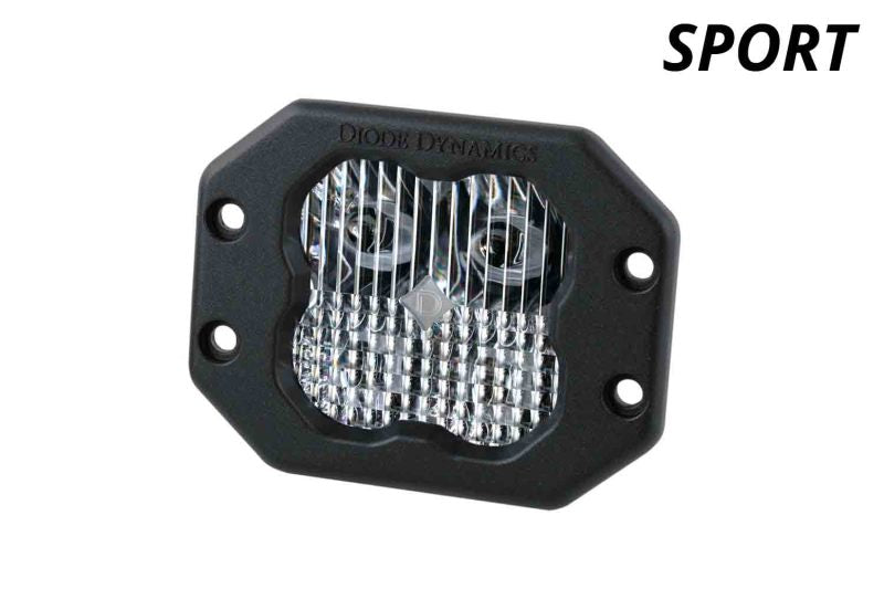 Diode Dynamics SS3 LED Pod Sport - White SAE Fog Flush (Single)