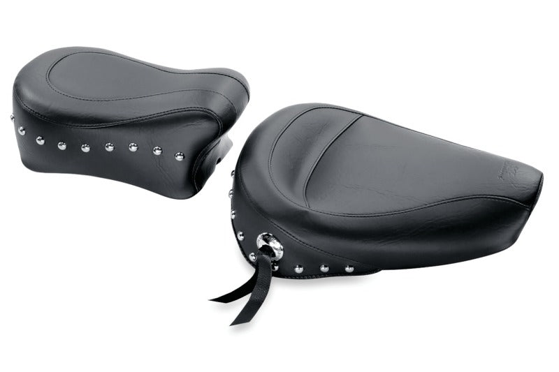 Mustang 82-03 Harley Sportster Standard Touring Solo Seat w/Studs - Black