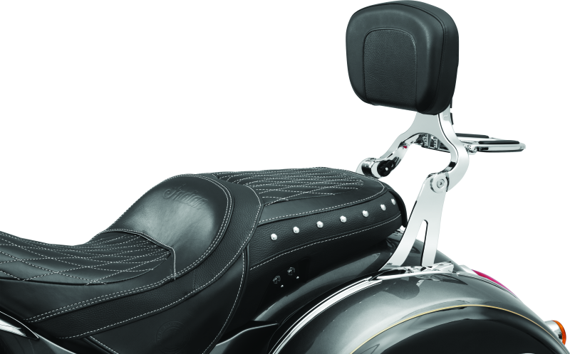 Kuryakyn Fixed Mounts Multi-Purpose Driver & Passenger Backrest 14-22 Indian Models Chrome