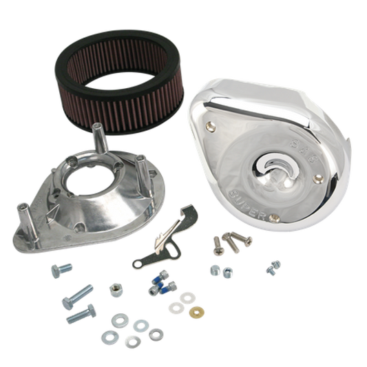 S&S Cycle 66-84 BT w/ 5 Gal Tanks Notched Teardrop Air Cleaner Kit for Super E/G Carbs