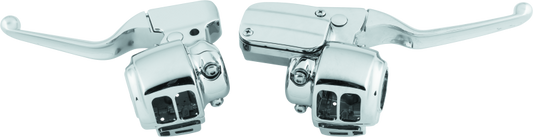Bikers Choice 08-13 Touring Chrome Handlebar Control Kit W/O Switches FLT 11/16 Bore