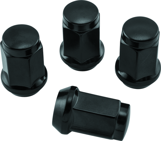 QuadBoss Lug Nuts 12x1.25 - 17mm-Od - Black - Box of 4