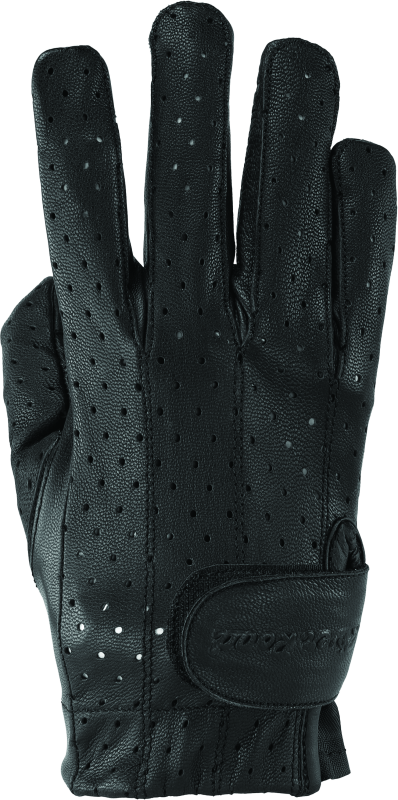 River Road Tucson Leather Perforated Gloves Black Womens - Medium