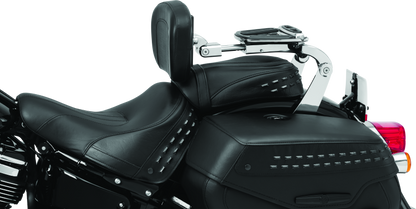 Kuryakyn Fixed Mounts Multi-Purpose Driver & Passenger Backrest 18-Up Softail Black