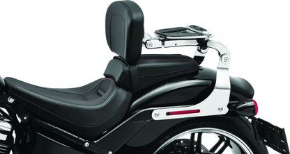 Kuryakyn Fixed Mounts Multi-Purpose Driver & Passenger Backrest 18-Up Softail Black