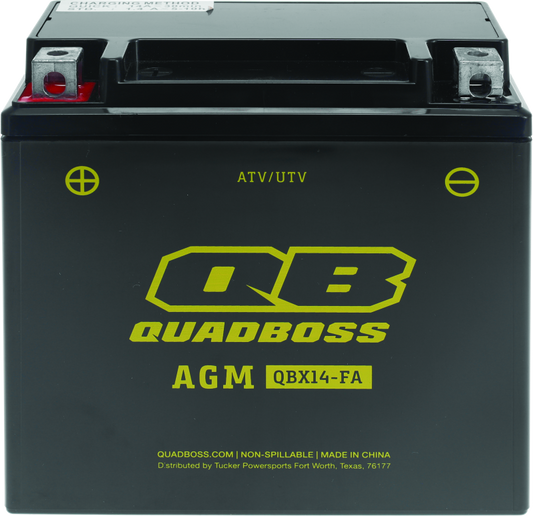 QuadBoss 89-90 Honda FL400R Pilot Maintenance-Free AGM Battery