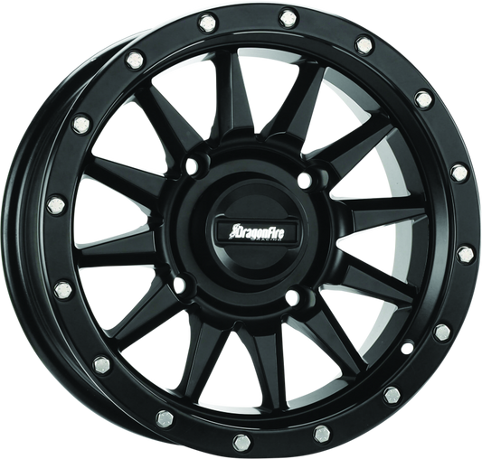 DragonFire Racing Echo Wheel 15X7 4/156 5+2 +10 Machined Black