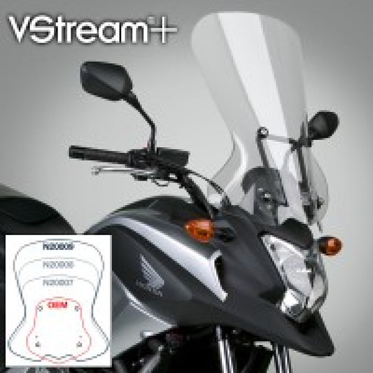 National Cycle 12-15 Honda NC1700X/XA/XD V Stream/ Wave Tall Windshield-Clear