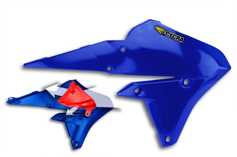 Cycra 14-19 Yamaha WR250F-450F/YZ250-450FX Powerflow Radiator Shrouds - OEM Blue