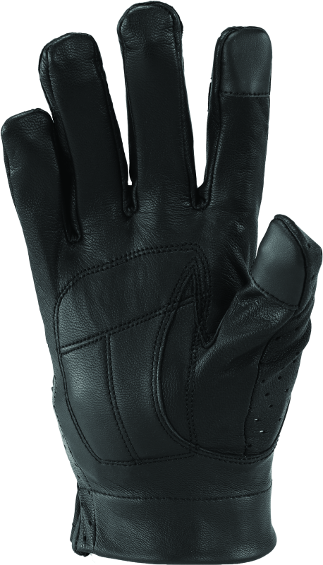 River Road Tucson Leather Perforated Gloves Black Womens - Small