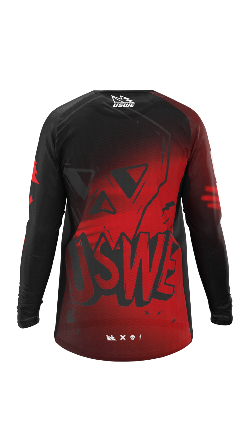 USWE Kalk Cartoon Off-Road Jersey Flame Red - Medium