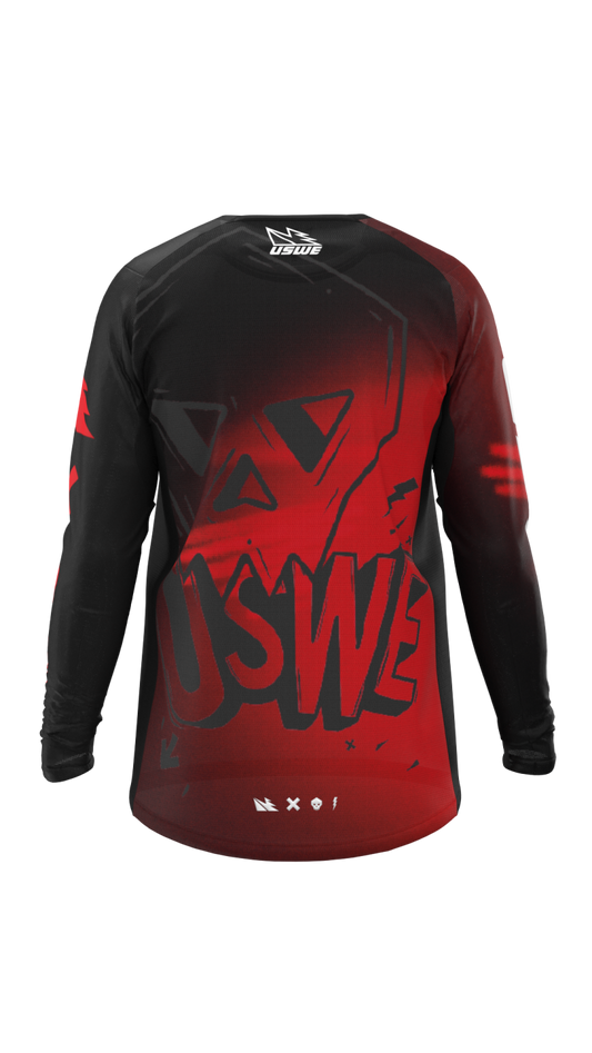 USWE Kalk Cartoon Off-Road Jersey Flame Red - Medium