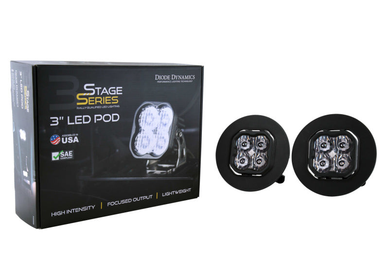 Diode Dynamics SS3 Type GM5 LED Fog Light Kit Pro - White SAE Fog