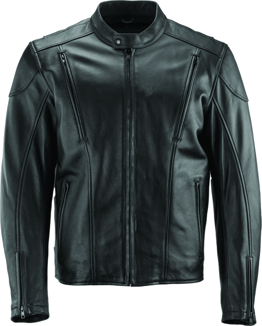 River Road Race Leather Jacket Black - 3XL