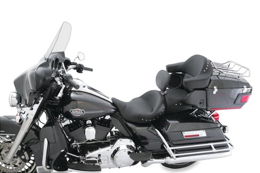 Mustang 08-21 Harley Electra, Rd Glide, Rd King Standard Super Touring Pass Seat w/Studs - Black