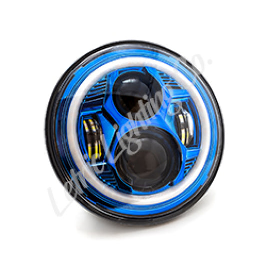 Letric Lighting 7? Blue Color Collection LED Headlamp with Full Halo