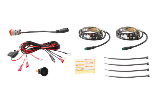 Diode Dynamics RGBW Grille Strip Kit 2pc Multicolor