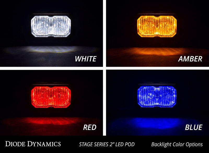 Diode Dynamics Stage Series 2 In LED Pod Sport - White Combo Standard ABL Each