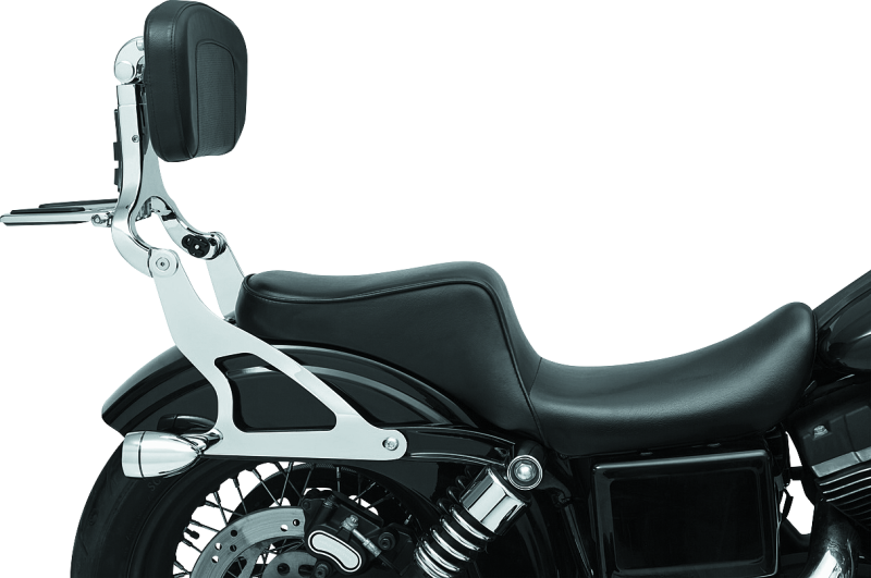 Kuryakyn Fixed Mounts Multi-Purpose Driver & Passenger Backrest 06-17 Dyna Models Chrome