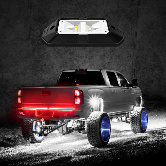 XK Glow White XKchrome Low Profile Ultra Bright Rock Light Pod