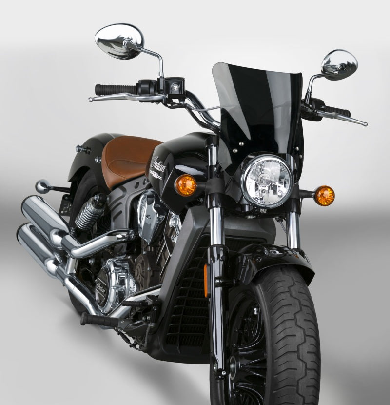 National Cycle Fits up to 48 mm. O.D. Mohawk Black Hardware/Straight Bracket/Windshield - Dark Tint