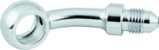 Twin Power Chrome Brake Fitting 7/16 Inch X AN3 35 Degree Banjo Adaptor