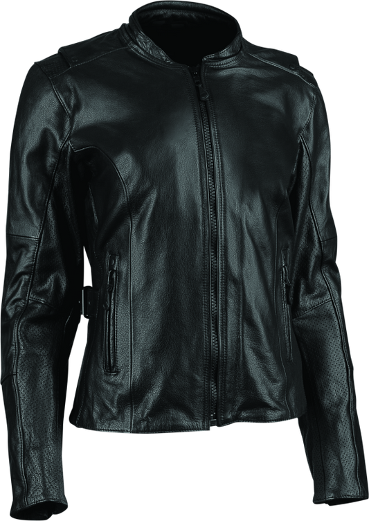 Speed and Strength Throttle Body Leather Jacket Black Womens - Medium