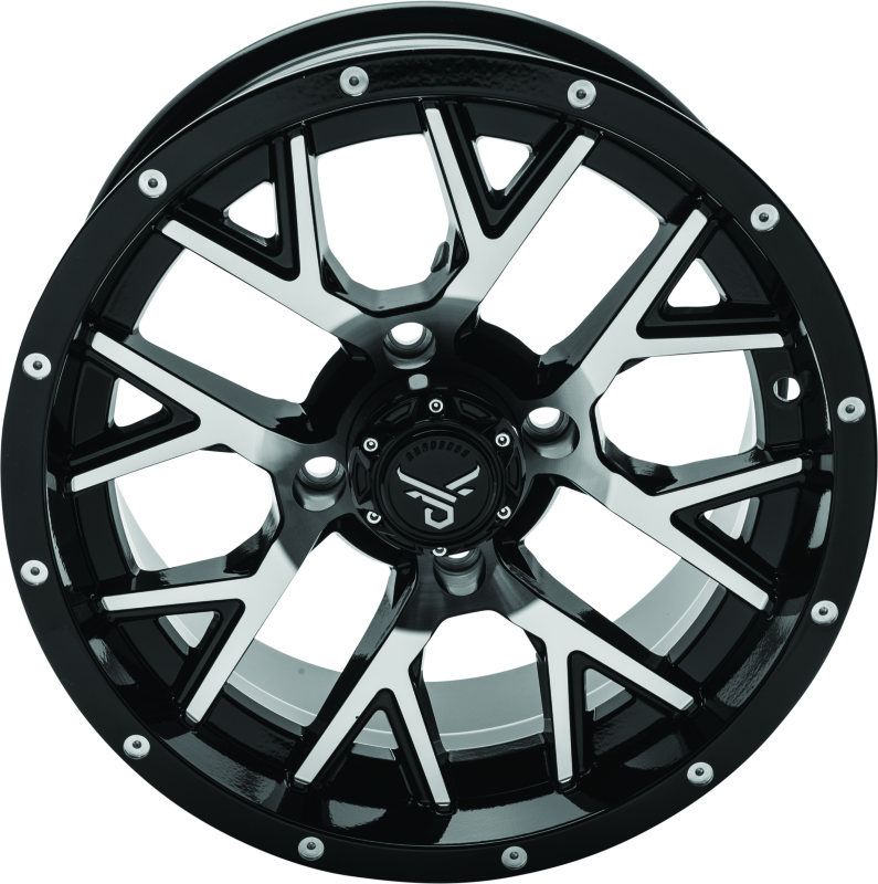 QuadBoss Barbwire 14X7 - 5+2 - 4/110 - Black Machined