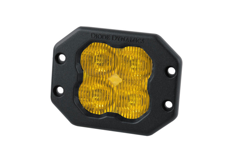 Diode Dynamics SS3 LED Pod Pro - Yellow SAE Fog Flush (Single)