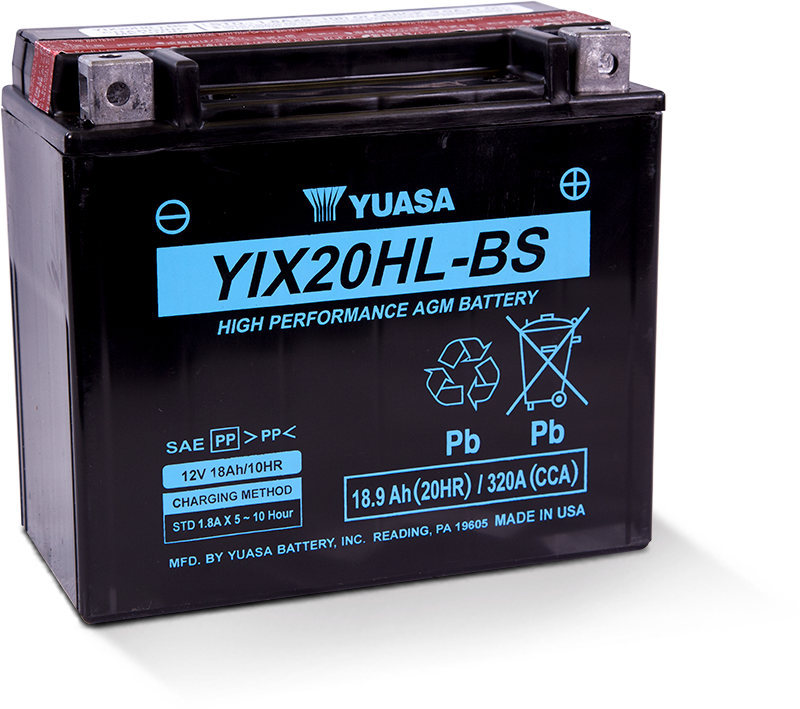 Yuasa YTX20HL-BS High Performance AGM Battery (Bottle Supplied)