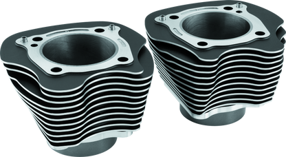 Twin Power 17-Up M8 Black 4.25 Inch Big Bore Cylinders Pair