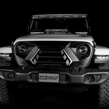 XK Glow JL Wrangler & Gladiator JT XKCHROME LED Grill Kit (Dual Mode)