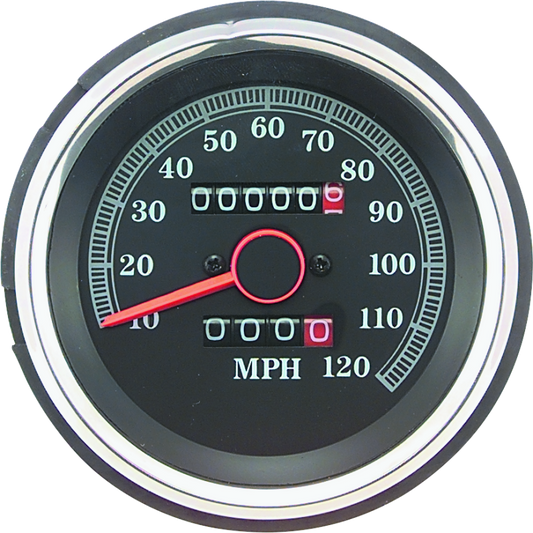 Bikers Choice L84-90XL 85-87 FXRS 87-90 FX Replacement Speedo Blk Face 120 Mph Repl H-D 67037-85A