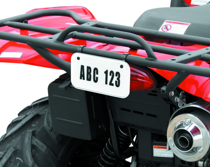 Quadboss ATV License Plate Kit - White