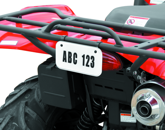 Quadboss ATV License Plate Kit - White