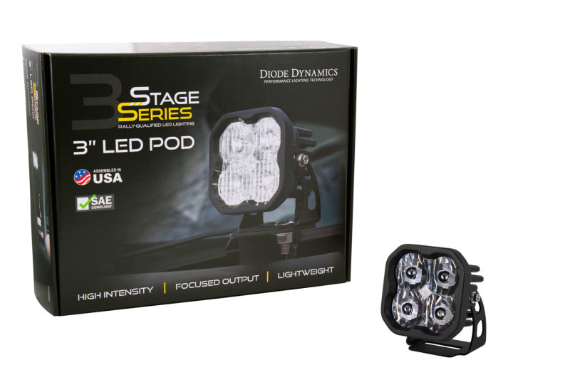 Diode Dynamics SS3 LED Pod Pro - White Flood Standard (Single)