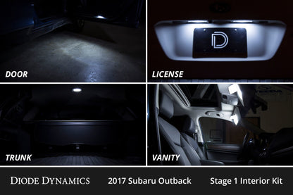 Diode Dynamics 15-19 Subaru Outback Interior LED Kit Cool White Stage 2