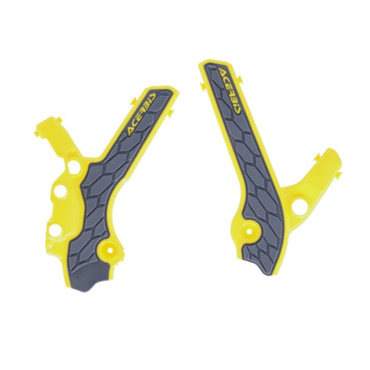 Acerbis 00+ Suzuki DRZ400E/S/SM Frame Guards- X-Grip - Gray/Yellow