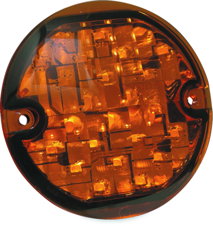 Kuryakyn ECE Compliant LED 3-1/4 Flat Style Turn Signal Insert Amber Lens