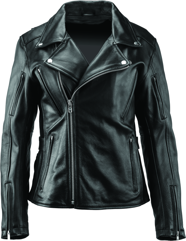 River Road Ironclad Classic Leather Jacket Black Womens - 2XL