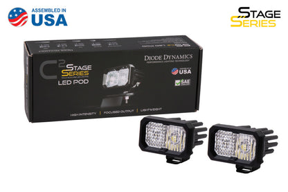 Diode Dynamics Stage Series 2 In LED Pod Sport - White Combo Standard RBL (Pair)