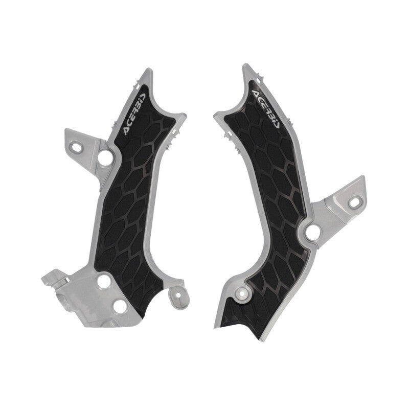 Acerbis 2024 Kawasaki KX450 Frame Guards- X-Grip - Silver/Black