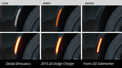 Diode Dynamics 15-21 Dodge Charger LED Sidemarkers for - Smoked (set)