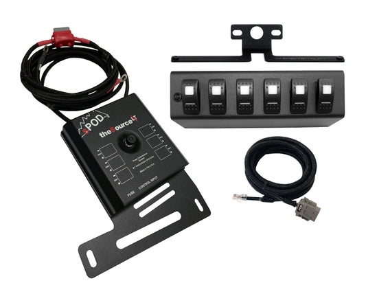 Spod 07-08 Jeep Wrangler JK SourceLT w/ Red LED Switch Panel