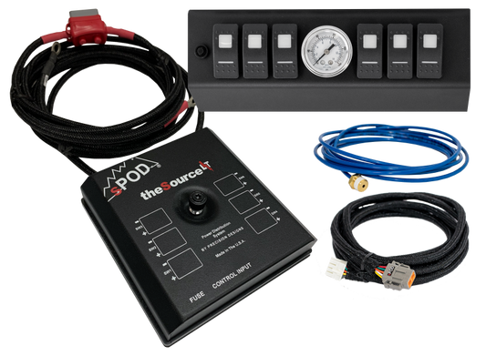 Spod 09-18 Jeep Wrangler JK SourceLT w/ Air Gauge and Blue LED Switch Panel