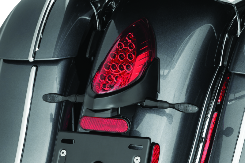 Kuryakyn Rear Turn Signal & License Plate Mount Indian Black