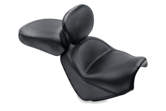 Mustang 05-11 Suzuki Boulevard M50 Standard Touring 2PC Seat w/Driver Backrest - Black