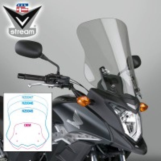 National Cycle 13-15 Honda CB500X- V Stream/ Wave Mid/Std. Windshield-Tinted