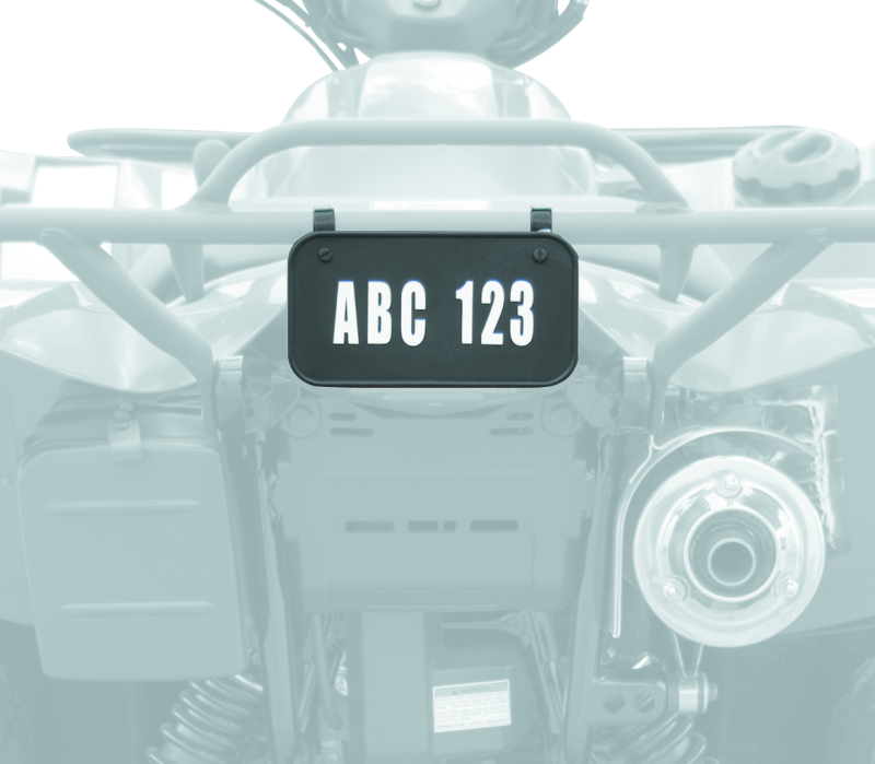 Quadboss ATV License Plate Kit - Black