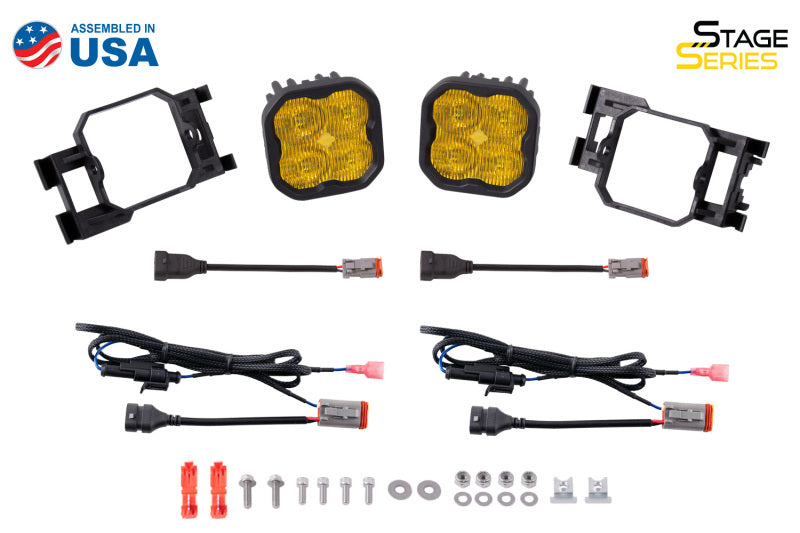 Diode Dynamics SS3 Type X LED Fog Light Kit - Yellow SAE Fog Sport